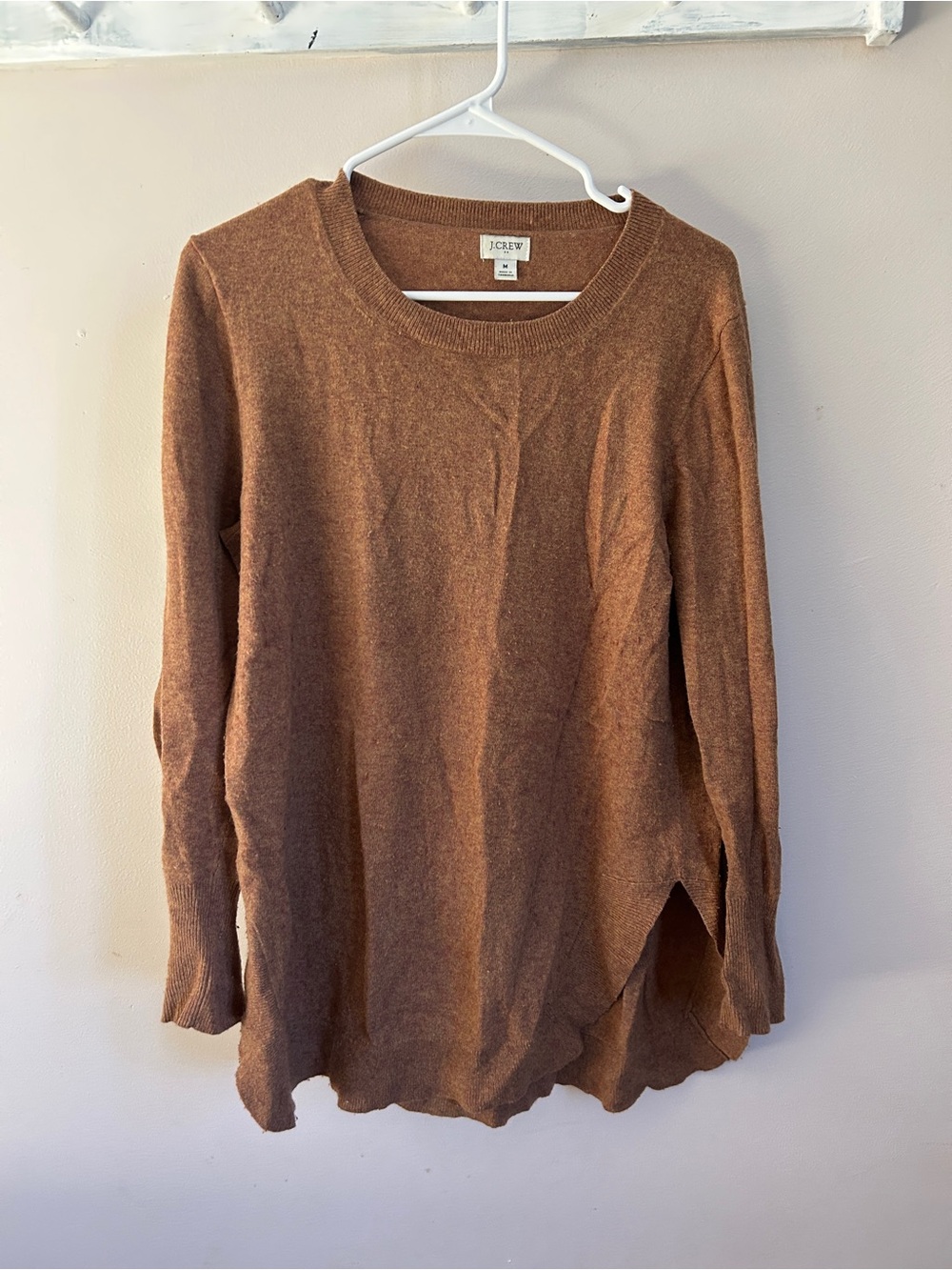 J. Crew Camel Brown Crewneck Sweater